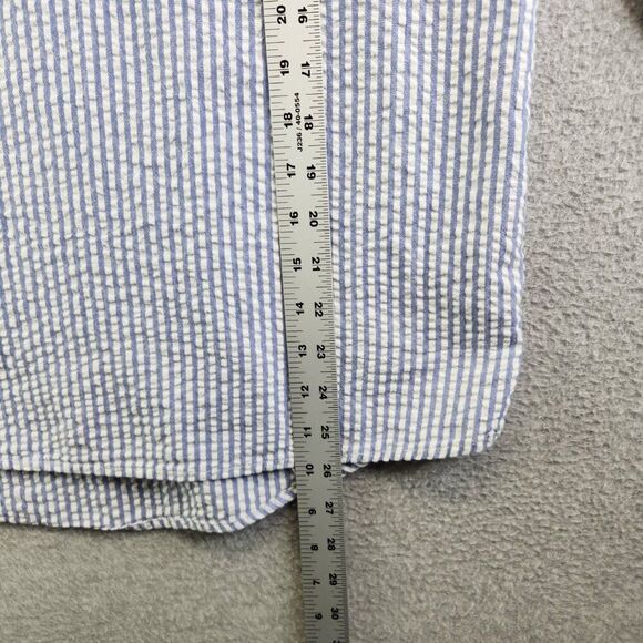 Vineyard Vines Top Womens M Seersucker Savannah Popover Peasant Resortwear - Picture 10 of 12